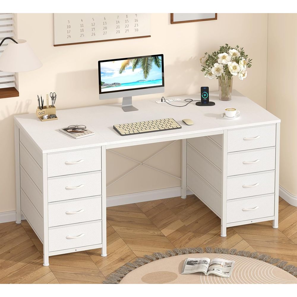 Home & Hotel Textiles Private Limited - 50 Inch White Computer Desk with