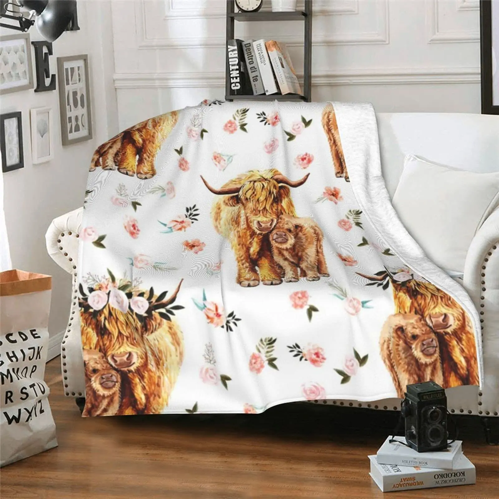 Highland Cow Blanket Animal Be – обзор и цена Highland Home Textiles
