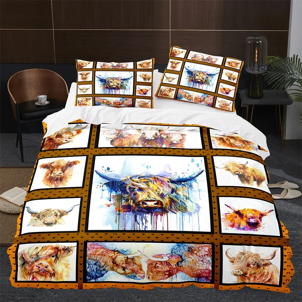 Highland Cow Cattle Farmhouse  – обзор и цена Highland Home Textiles
