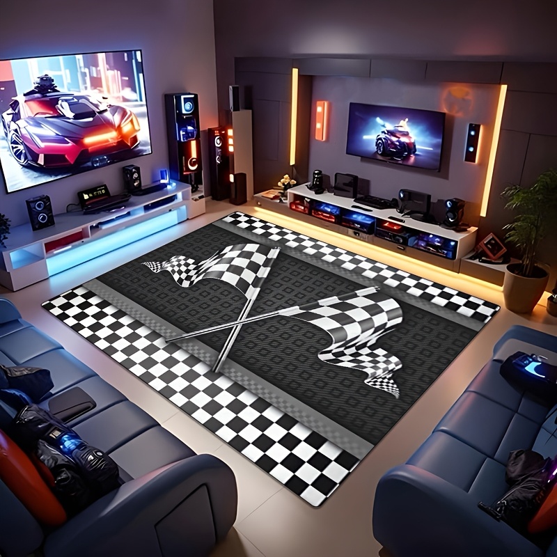 Racing Flag Theme Carpet Cryst – обзор и цена Your Home Textiles