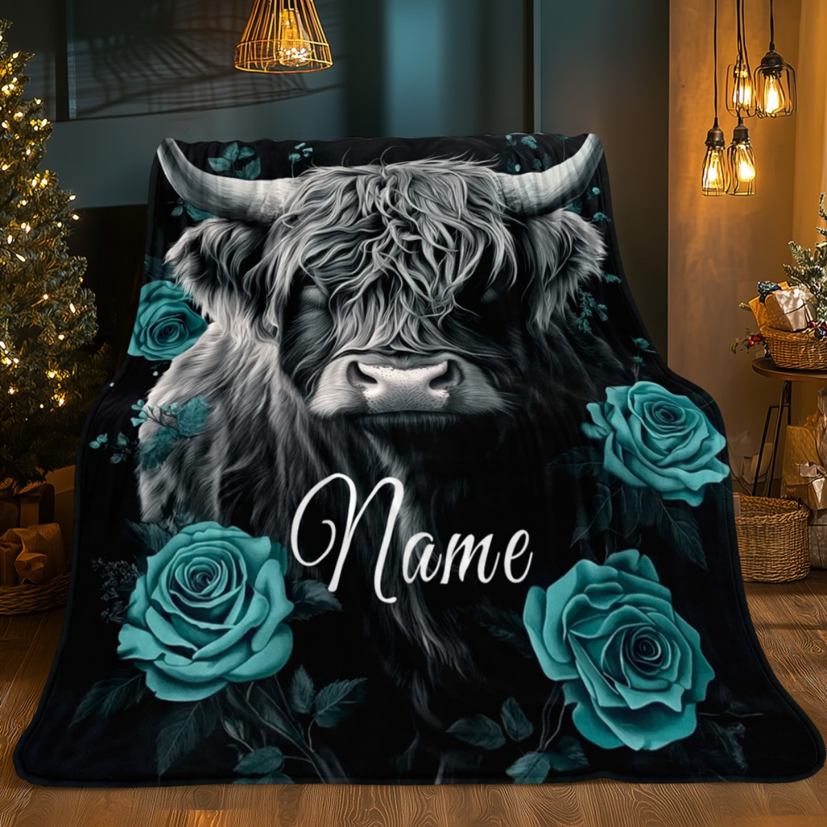 Personalized Highland Cow Blan – обзор и цена Highland Home Textiles