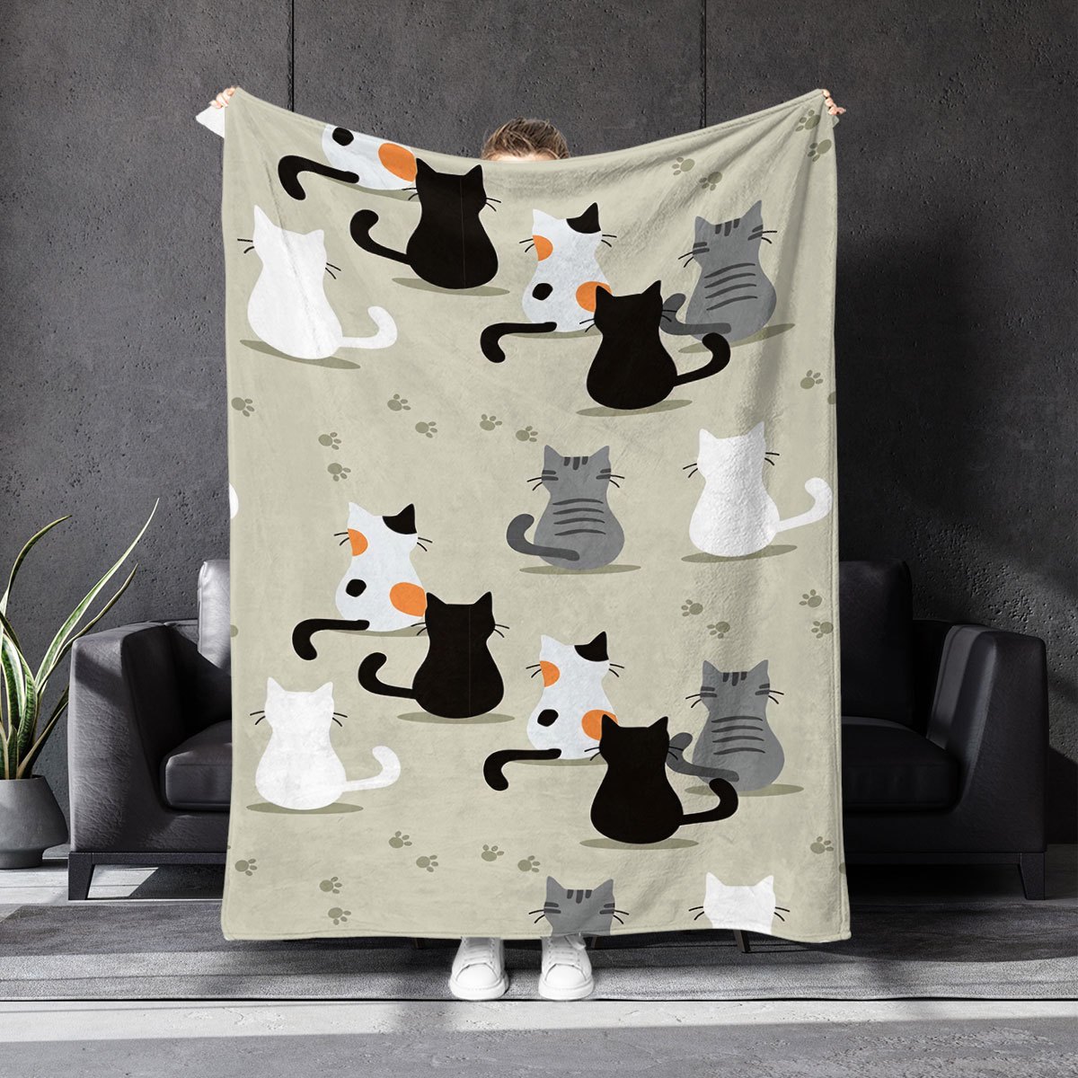 Blanket with a Cat Pattern, Pe – обзор и цена Your Home Textiles