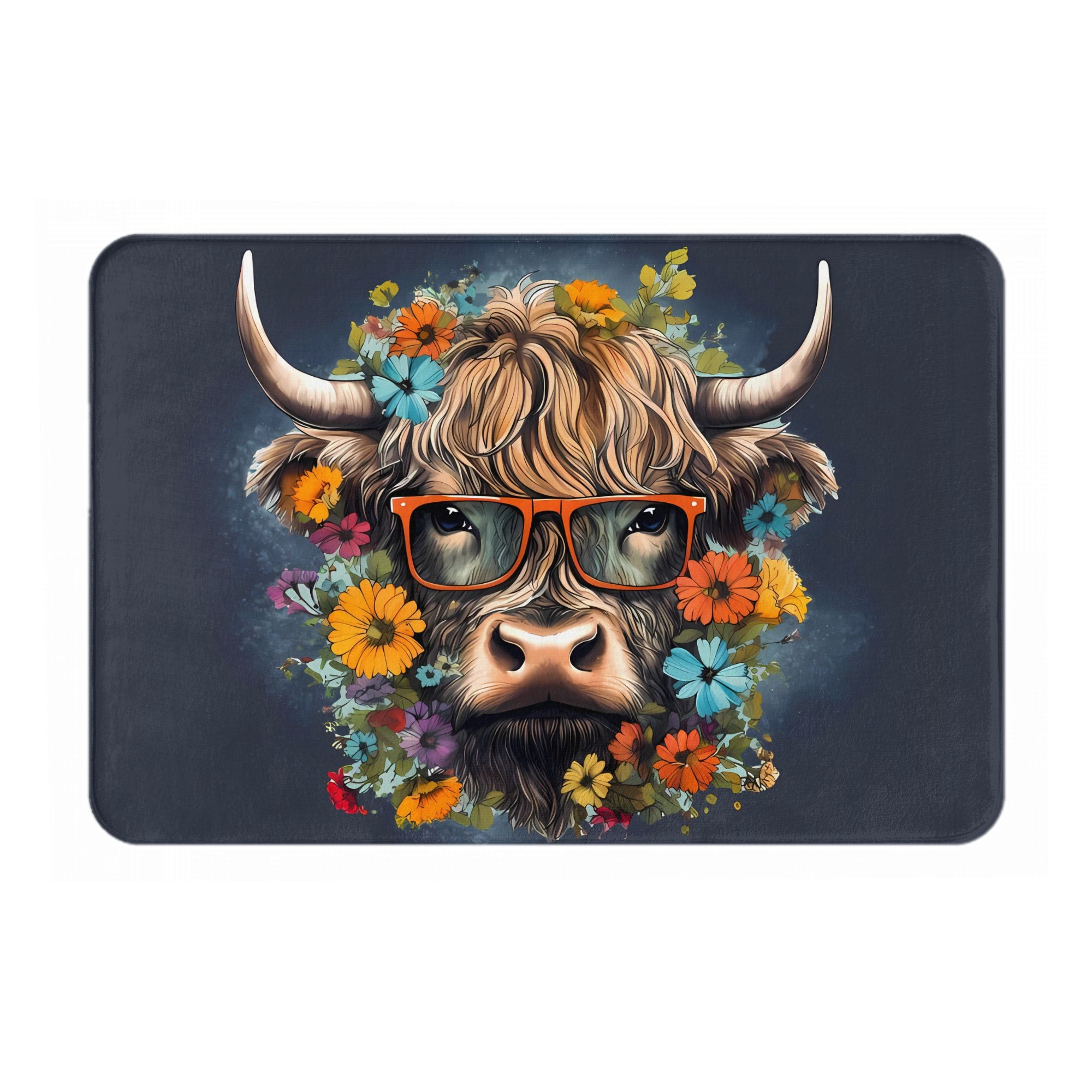 Highland Cow With Glasses Flor – обзор и цена Highland Home Textiles
