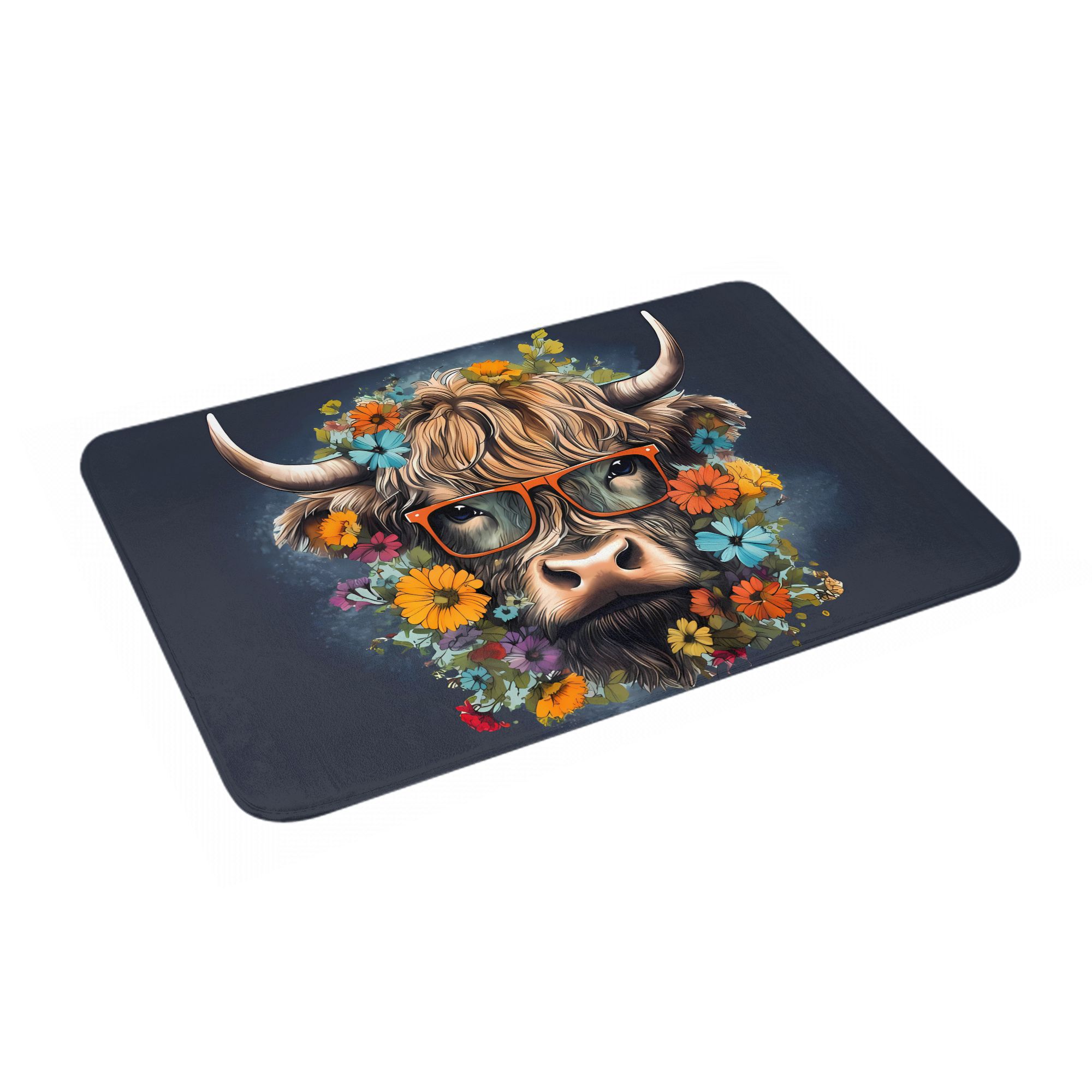 Highland Cow With Glasses Flor – обзор и цена Highland Home Textiles