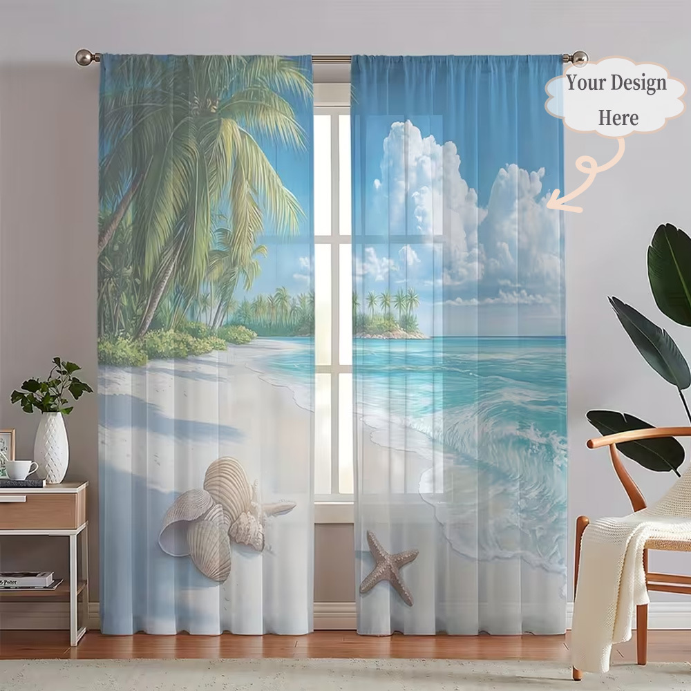 Custom 2D Flat 2pcs Sheer Curt – обзор и цена Your Home Textiles