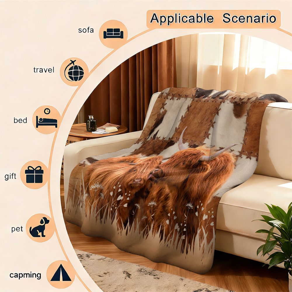 Highland Cattle Digital Print  – обзор и цена Highland Home Textiles