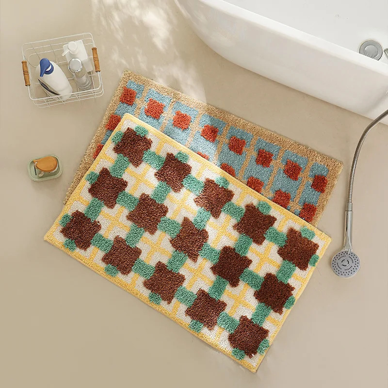 VIKAMA Plaid Floor Mat, Non-Sl – обзор и цена Home Textiles Plaid