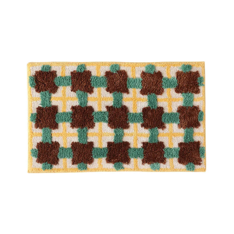 VIKAMA Plaid Floor Mat, Non-Sl – обзор и цена Home Textiles Plaid
