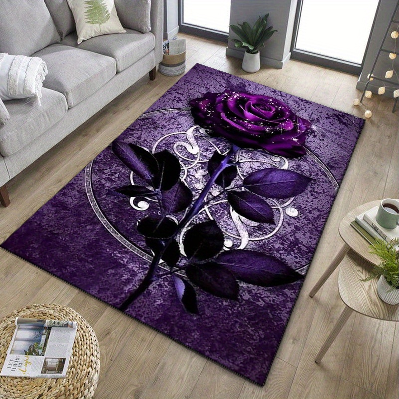 Purple Leaf Rug for Elegant Of – обзор и цена Luxury Home Textiles Usa
