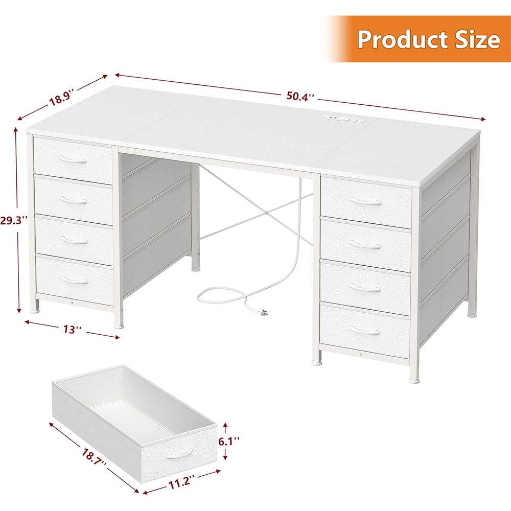 50 Inch White Computer Desk wi – обзор и цена Home & Hotel Textiles Private Limited