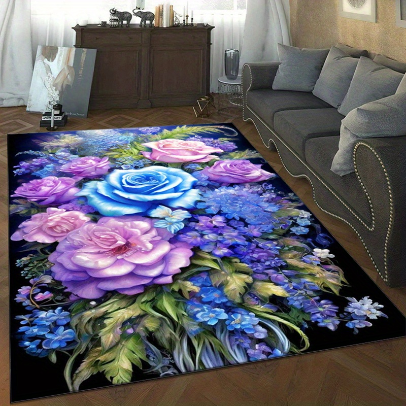 Floral rug with blue and purpl – обзор и цена Your Home Textiles