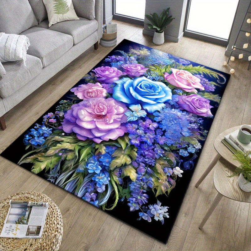Floral rug with blue and purpl – обзор и цена Your Home Textiles