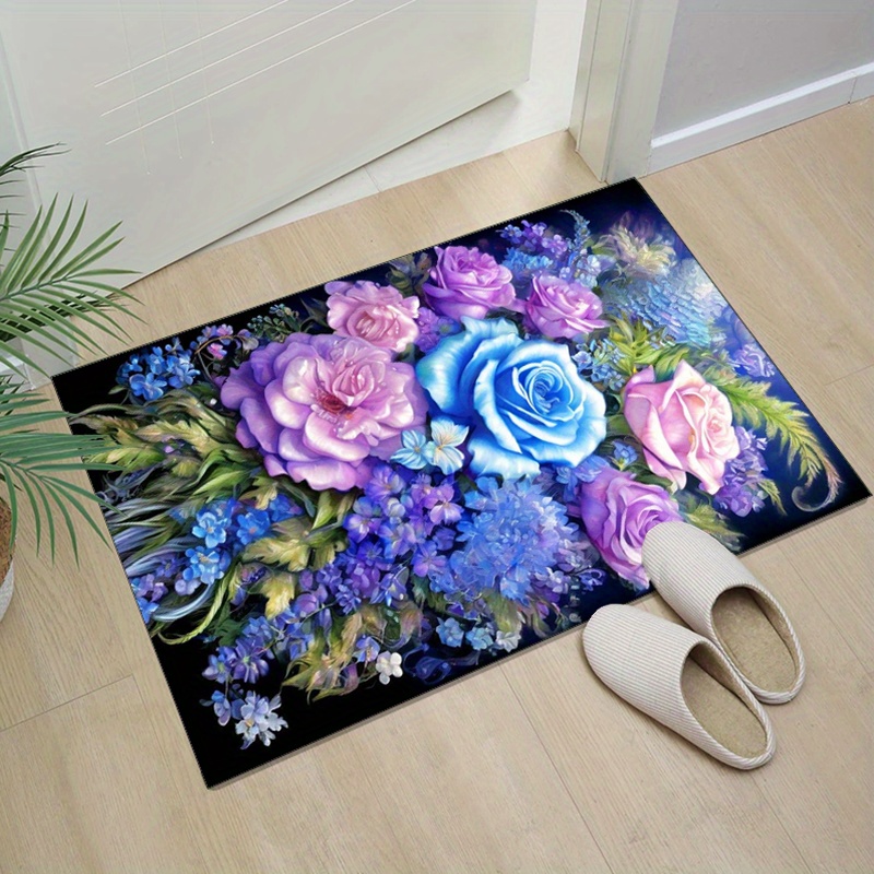 Floral rug with blue and purpl – обзор и цена Your Home Textiles