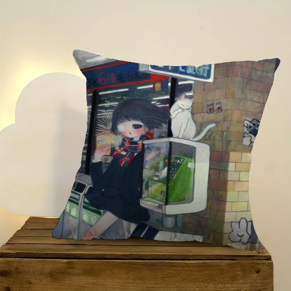 Art Aya Takano Girl  Pillow An – обзор и цена Aya Home Textiles