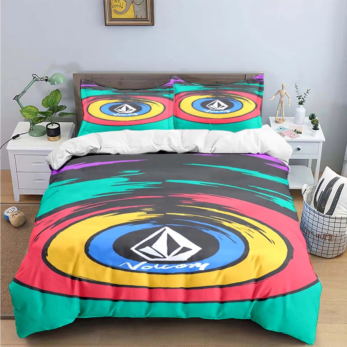 New V-VOLCOM 3d Print Bedding  – обзор и цена Luxury Home Textiles Usa