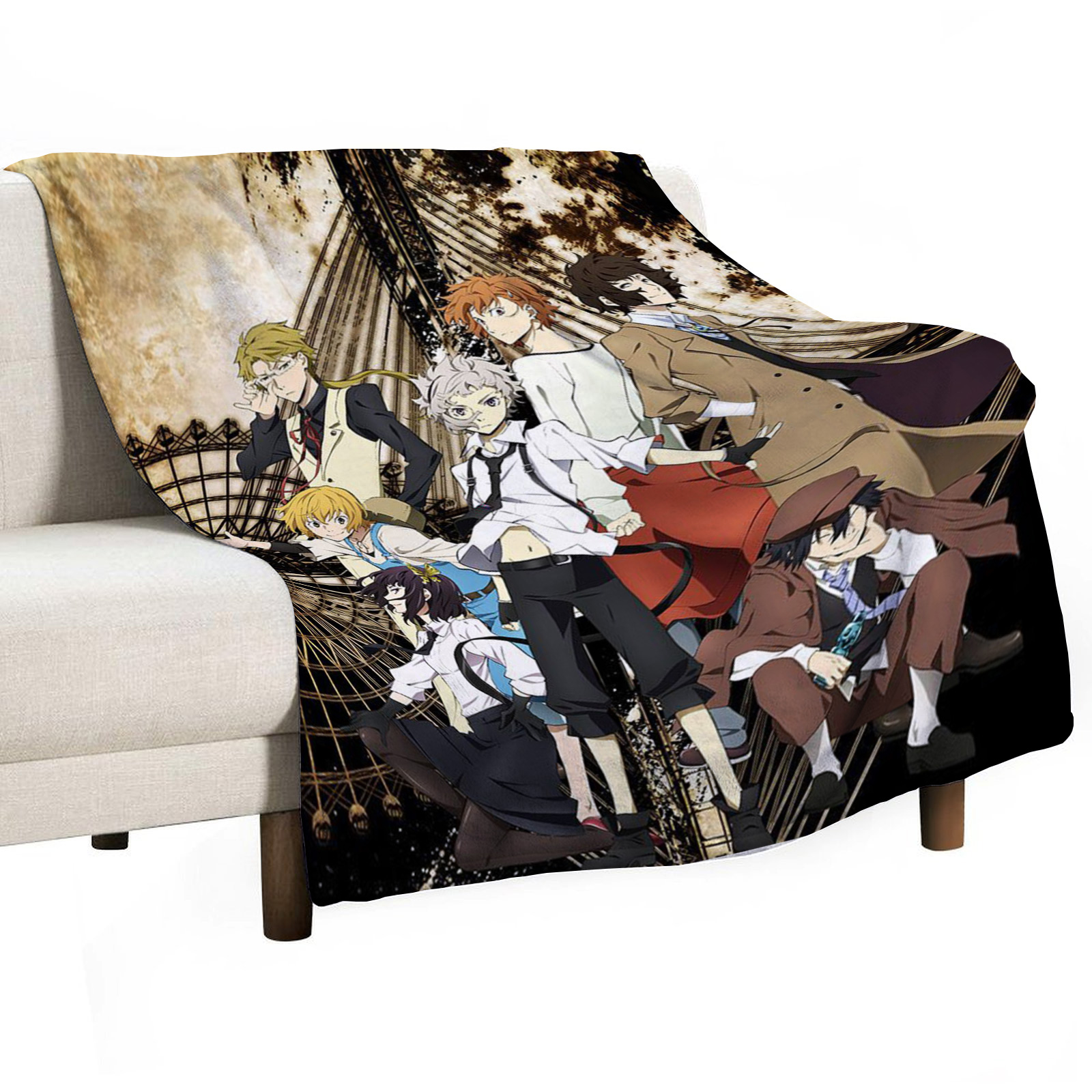 Bungo Stray Dogs Sofa Throw Bl – обзор и цена Luxury Home Textiles Usa