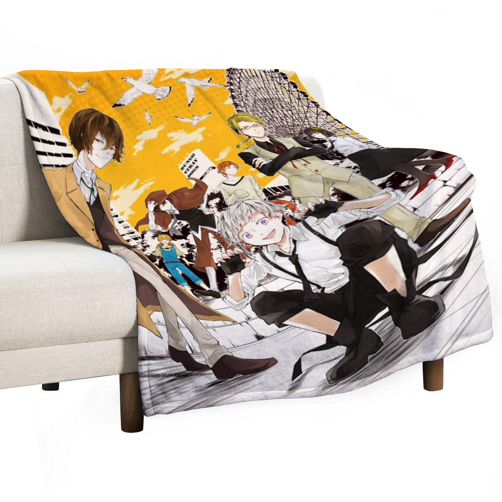 Bungo Stray Dogs Sofa Throw Bl – обзор и цена Luxury Home Textiles Usa