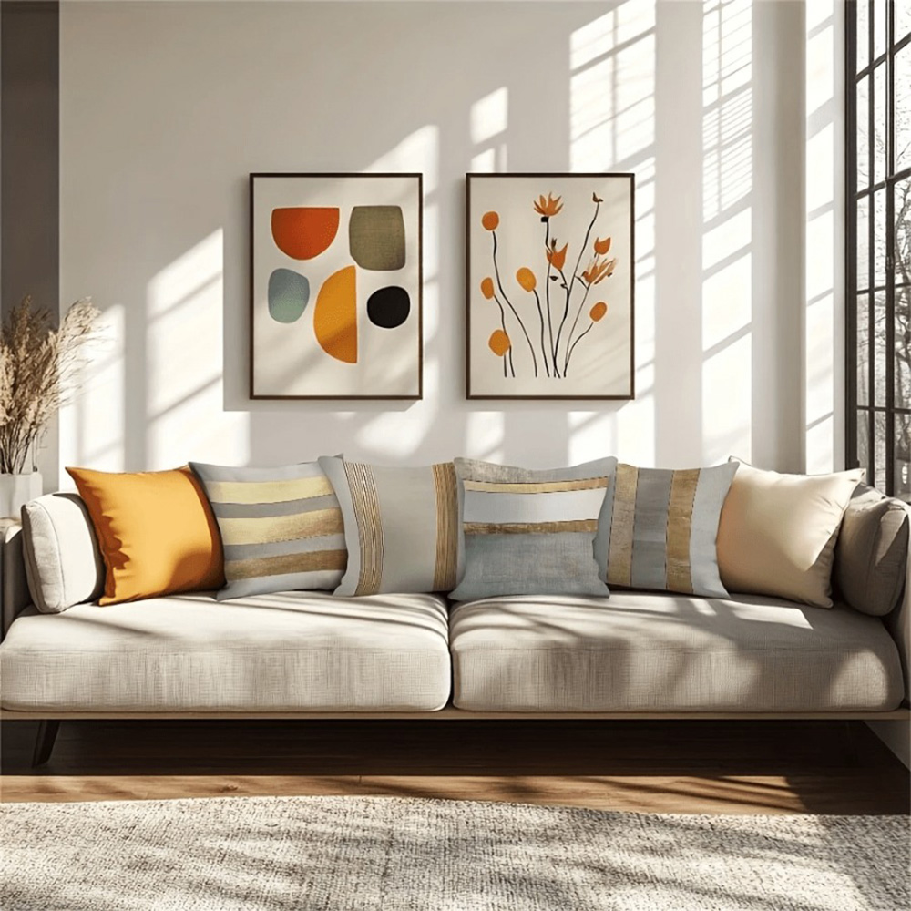 Glamorous Gold and Neutral Str – обзор и цена Luxury Home Textiles Usa