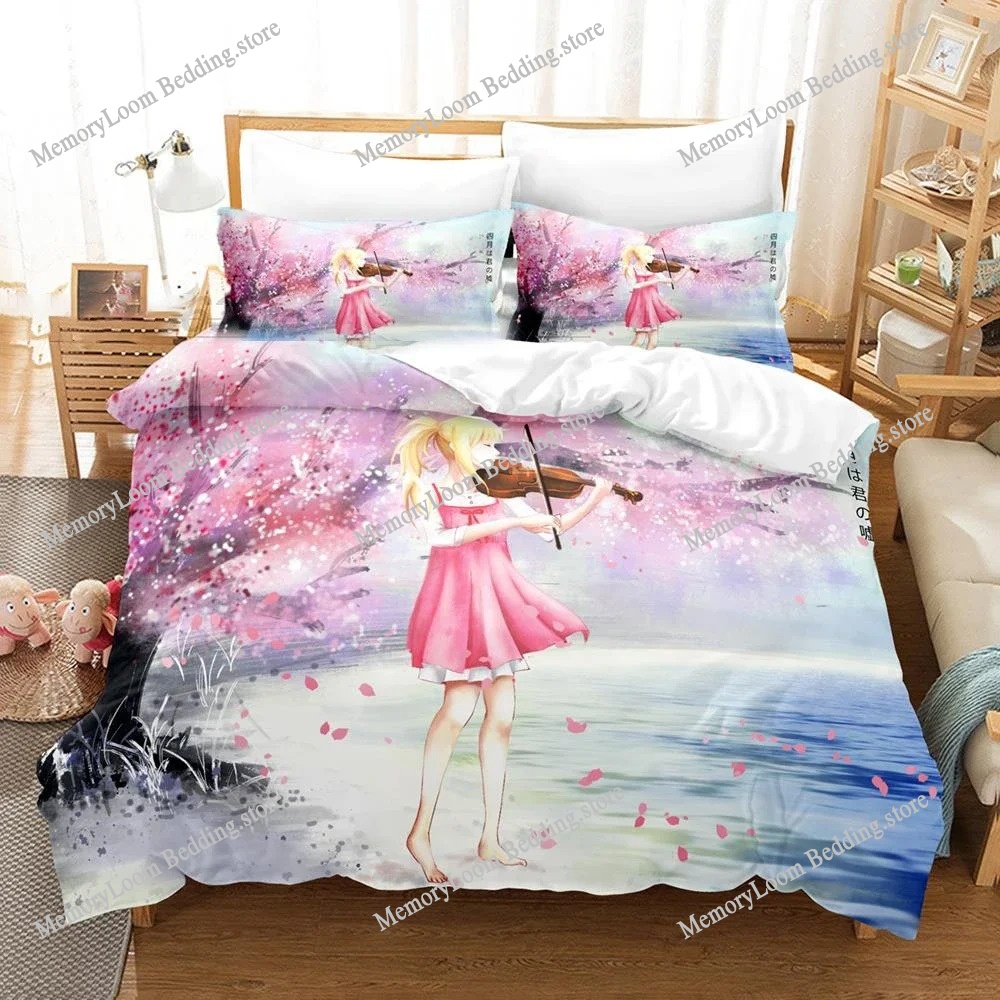 3D Anime Your Lie in April Bed – обзор и цена Your Home Textiles