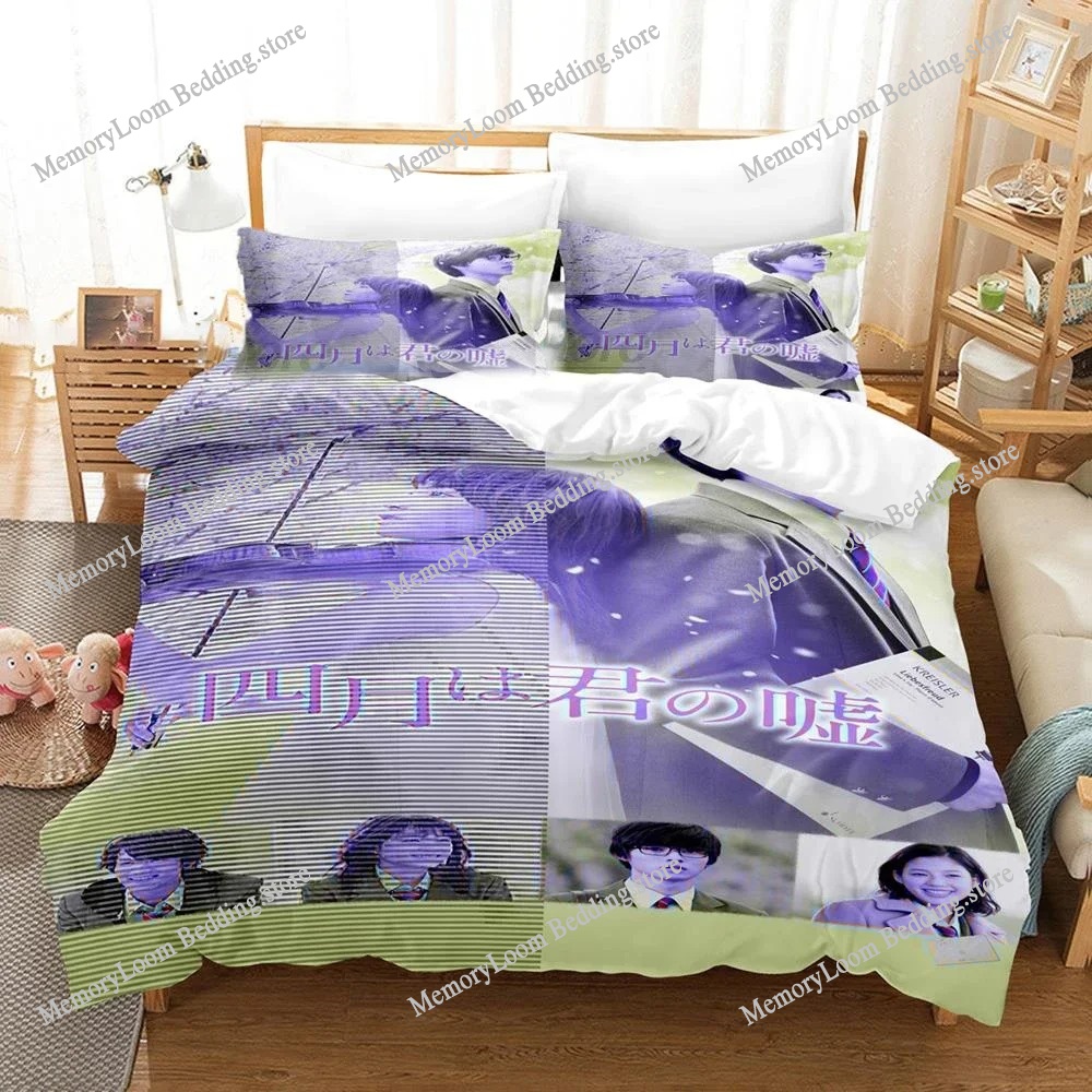 3D Anime Your Lie in April Bed – обзор и цена Your Home Textiles