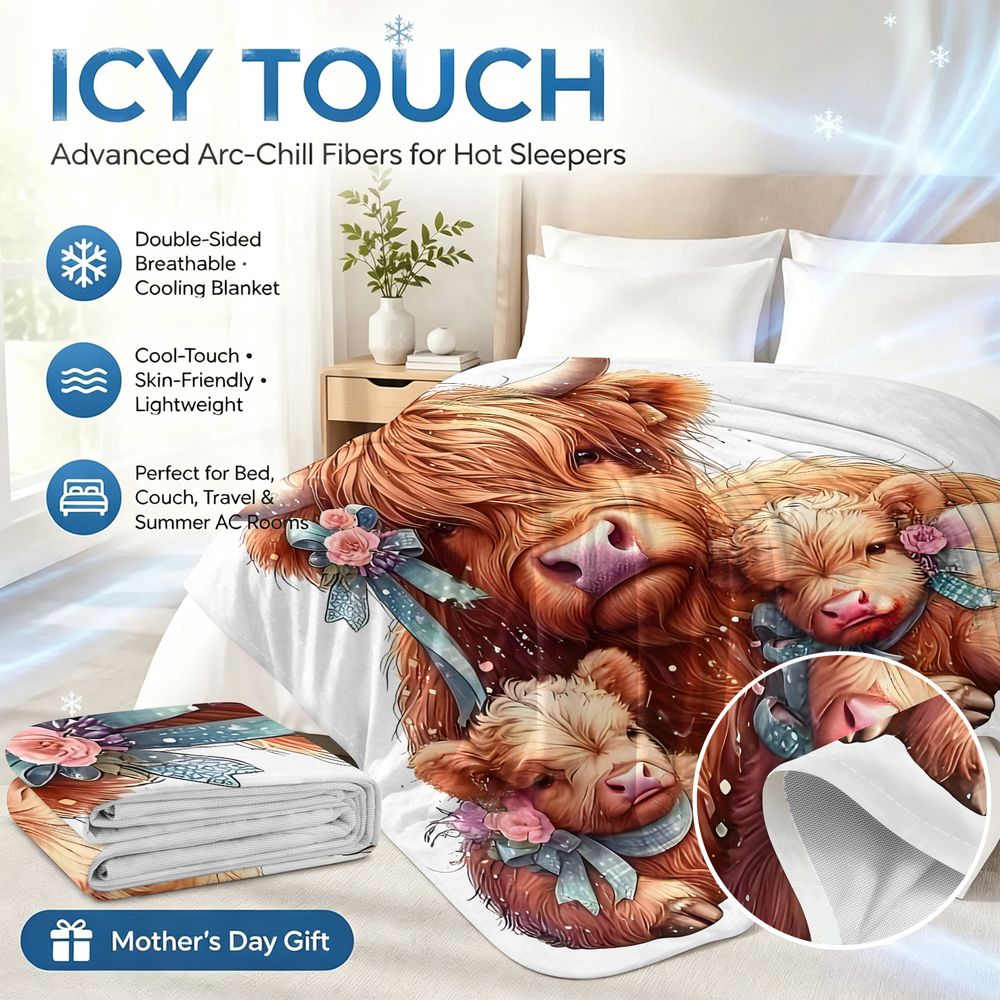 Highland Cow Cooling Blanket f – обзор и цена Highland Home Textiles