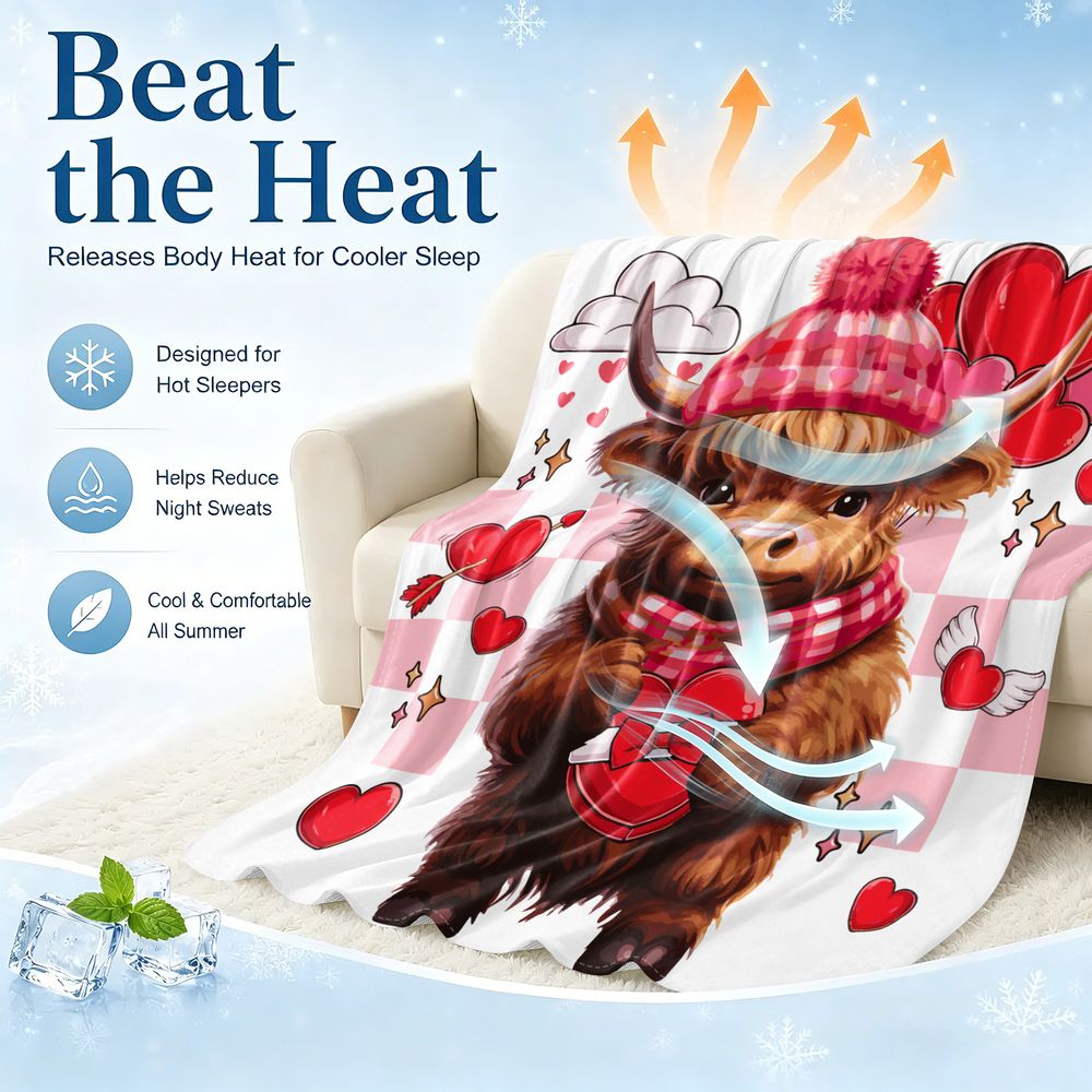 Highland Cow Cooling Blanket f – обзор и цена Highland Home Textiles