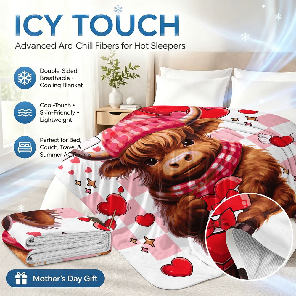 Highland Cow Cooling Blanket f – обзор и цена Highland Home Textiles